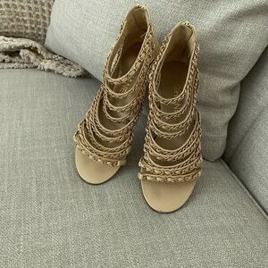 Chanel chain gladiator sandals